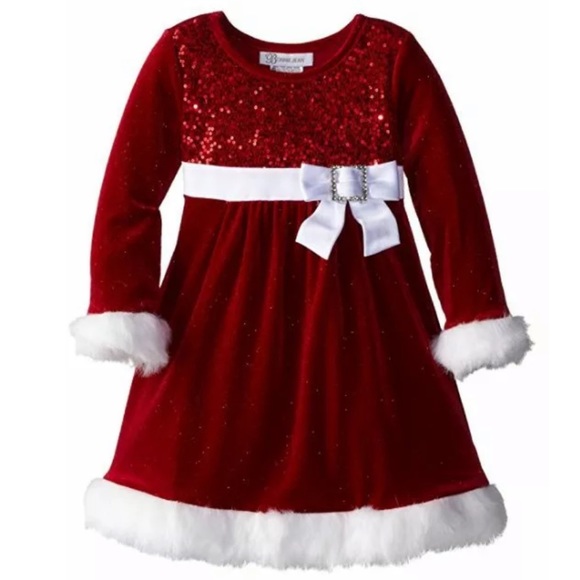 Girls Red Christmas Santa Pageant Dress New - Picture 2 of 3